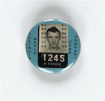 (POP PHOTOGRAPHICA) Group of 50 portraits of male and female laborers on colorful ID badges